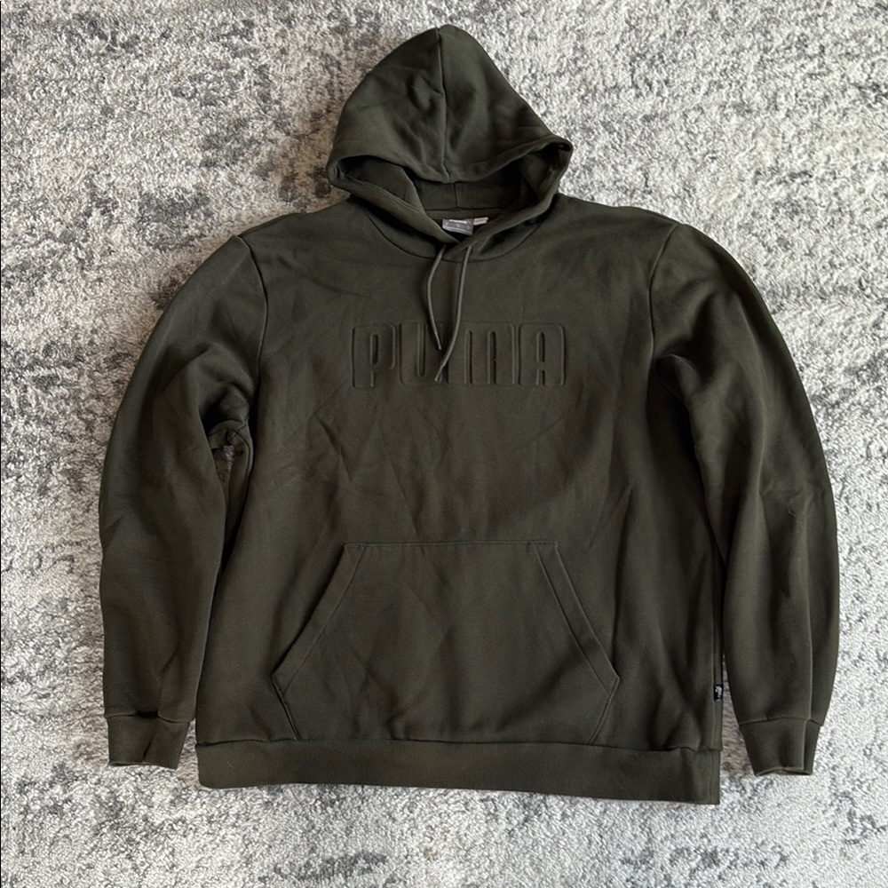 PUMA Men's Army Green Hoodie - XL